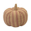 Beige and Deep Rose Striped Fabric Pumpkin