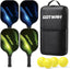 Arezzo - Pickleball Paddles Set,Outdoor Pickleball Rackets Set Lightweight Racquets Fiberglass Pickle Ball Raquette Gift with Cushioned Grip for Adults Beginners Intermediate Player Elders Friendly - Outdoor Sports & Equipments - British D'sire