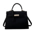 Autumn And Winter Women Hundred Crossbody Handbag Single Shoulder Kelly Bag(Black) - British D'sire