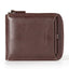 Baellerry D3124 Short PU Leather Wallet Zipper Retro Youth Small Wallet(Purple Horizontal) - British D'sire