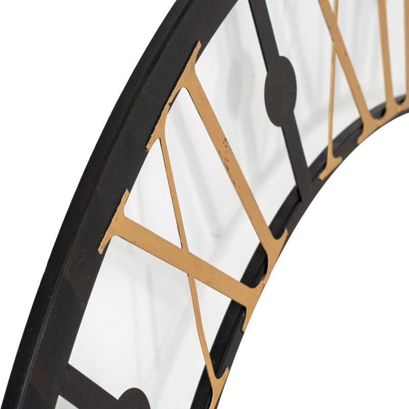 Black And Gold Skeleton Clock Home Wall Decor - Clocks - British D'sire