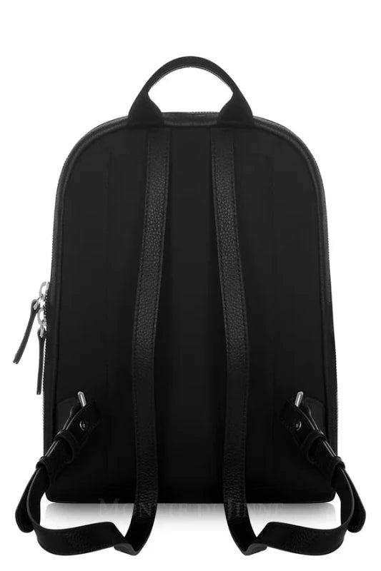 Black Leather Backpack – Modern Minimalist Design - British D'sire