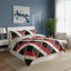 Modern Reversible Duvet Cover Stylish Geometric Pattern Bedding for Bedroom - Single - Black
