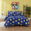Emoji Print Duvet Cover Set Cool Playful Bedding with Pillowcases - Single - Blue