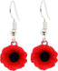 Bluebubble POPPY DAYS Small 12mm Poppy Flower Dangle Earrings on Gift Card - Drops & Dangles - British D'sire