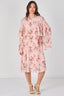 Blush Pink Floral Pleated Smock Dress - Dresses - British D'sire