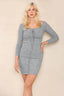 Bodycon Dress Long Sleeve - mini dress - British D'sire