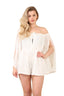 Boho Chic White Off - Shoulder Playsuit – Elegant Summer Romper - Jumpsuit - British D'sire