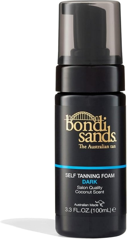 Bondi Sands Dark Self-Tanning Foam | Lightweight, Buildable Formula Gives a Deep Bronzed Glow for a Flawless Finish, Enriched with Aloe Vera, Vegan + Cruelty Free, Coconut Scent | 100 mL/3.3 Oz - British D'sire