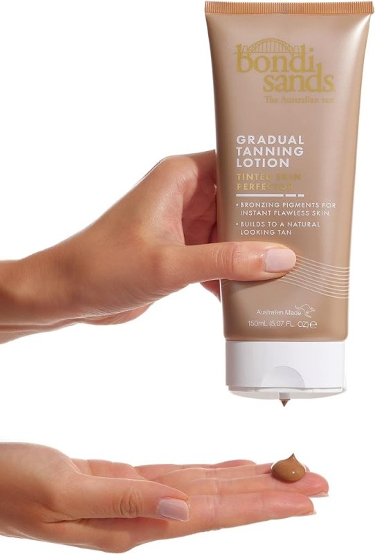 Bondi Sands Gradual Tanning Lotion - Skin Perfector 150mL |Gradual Tan | Suitable for Sensitive Skin | Vegan + Cruelty Free | 150ml/5.07 Fl Oz - British D'sire