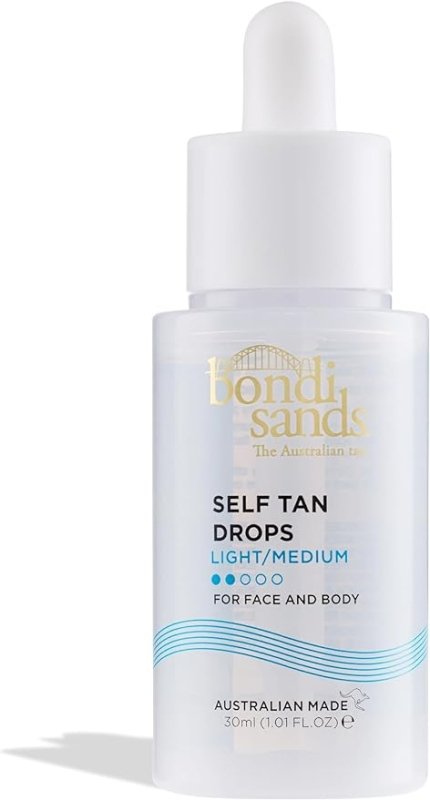 Bondi Sands Self Tan Drops - Light/Medium 30mL | Customisable Glow | Suitable for Sensitive Skin | Vegan + Cruelty Free|30ml/1.01 FL OZ - British D'sire