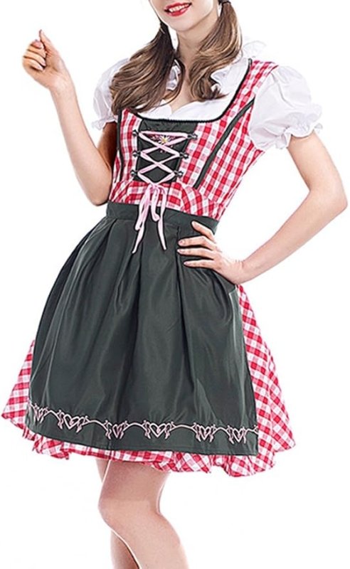 BOZEVON Women's German Beer Maid Uniform Oktoberfest Fancy Dress Ladies Costume - British D'sire BOZEVON Women's German Beer Maid Uniform Oktoberfest Fancy Dress Ladies Costume - British D'sire