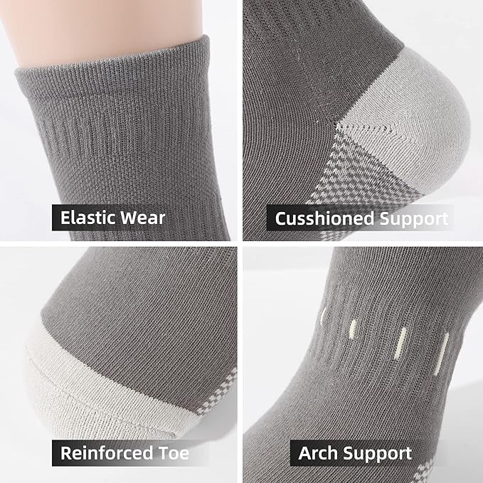BUDERMMY Mens Socks Cushioned Work Socks Walking Socks Womens Crew Athletic Socks for Outdoor Hiking Trainer Running - Men's Socks - British D'sire