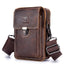 BULL CAPTAIN 075 Men Belt Phone Waist Bag First - Layer Cowhide Multi - Function Diagonal Bag(Brown) - British D'sire