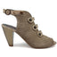 Chanii B Honey Taupe Open Peep Toe Slip - On Sandals for Women | Dress Pumps | Designer Pumps - Heel Shoe - British D'sire