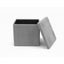 Corduroy Square Storage Box with Lid Elegant Organizer for Any Room - Silver - British D'sire
