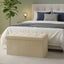 Crushed Velvet Rectangle Storage Box with Lid Elegant Organizer for Any Room - Cream - British D'sire