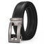 Dandali Men Leather Automatic Buckle Belt, Length: 120cm(Silver) - British D'sire