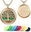 Del Corso - Aromatherapy Essential Oil Diffuser Necklace 316L Stainless Steel Locket Pendant with 24 Inch Chain, 30 mm, 316L Surgical Grade Stainless Steel - Necklaces & Pendants - British D'sire