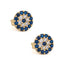 Del Corso Evil Eye Round Stud Earrings – 9K Solid Gold, 0.8cm Lightweight Zircon Studs for Women – Handmade Greek Jewelry for Spiritual Protection and Everyday Elegance - Earrings - British D'sire