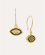 Del Corso Ottoman Hands Lamia Evil Eye Drop Earrings – 18ct Gold - Plated Recycled Brass, Handcrafted Jewelry for Women, Protective Symbol with Elegant Evil Eye Design - Earrings - British D'sire