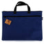 Deli 5840 Portable Canvas Zipper File Bag Double Simple Storage Bag(Dark Blue) - British D'sire
