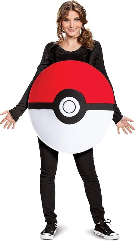 Disguise Unisex Pokeball Classic Adult Costume - Video Games Fan Apparel - British D'sire