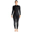 DIVE & SAIL 3mm Ladies Warm Thickened One-Piece Long Sleeve Wetsuit Winter Swimming Gear, Size: L(Black) - British D'sire