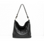 Italian Designer Leather Handbag with Adjustable Strap Stella Black