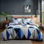Duvet Cover And Pillowcase Set Multi Colour Triangle Design Polycotton Bed Linen - Super King - British D'sire
