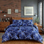 Duvet Cover And Pillowcase Set Navy Blue Triangle Print Design Polycotton Bed Linen - Single - British D'sire