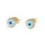Elegant Round Eye Stud Earrings by Del Corso - Crafted in 9K Gold, ultra - lightweight at 0.6 g, timeless design for women, featuring premium gold craftsmanship with zircon embellishments, offering style, comfort, and protective symbolism - Stud Earrings - British D'sire