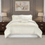 Embroidered Floral Duvet Cover Set Luxury Bedding Matching Pillowcases - Double - Cream - British D'sire