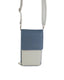 Finest Soft Leather Slim Cross Body Handbag Purse Marian Blue & Grey - British D'sire