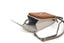 Finest Soft Leather Slim Cross Body Handbag Purse Marian Ivory & Tan - British D'sire