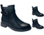 Flat Sole Faux Leather Ankle Boots - Boots - British D'sire
