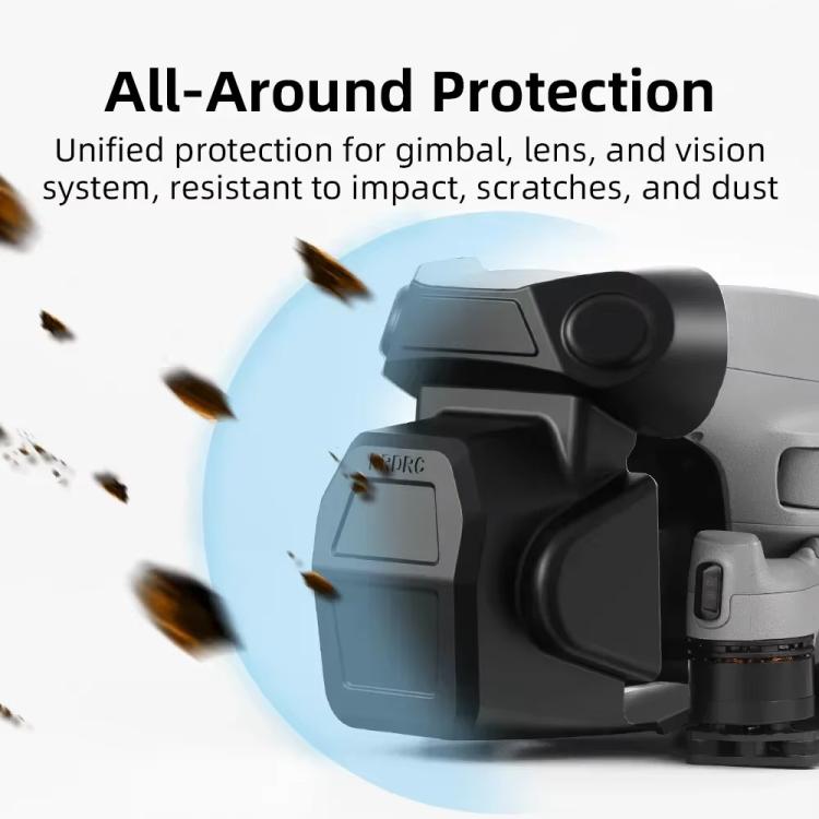 For DJI Air 3S BRDRC Lens Protective Cover Dustproof Anti-Knock Fixed Clip Gimbal Protector(Frosted Black) - British D'sire