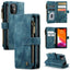 For iPhone 12 mini CaseMe - C30 PU + TPU Multifunctional Horizontal Flip Leather Case with Holder & Card Slot & Wallet & Zipper Pocket (Blue) - British D'sire