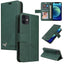 For iPhone 12 mini GQUTROBE Right Angle Leather Phone Case (Green) - British D'sire