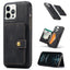 For iPhone 13 Pro JEEHOOD Retro Magnetic Detachable Protective Case with Wallet & Card Slot & Holder (Black) - British D'sire