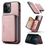 For iPhone 13 Pro Max JEEHOOD Magnetic Zipper Horizontal Flip Leather Case with Holder & Card Slot & Wallet (Pink) - British D'sire
