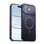 For iPhone 17 Corning Glass Plating Large Window MagSafe Phone Case(Blue) - Mobile phone case - British D'sire