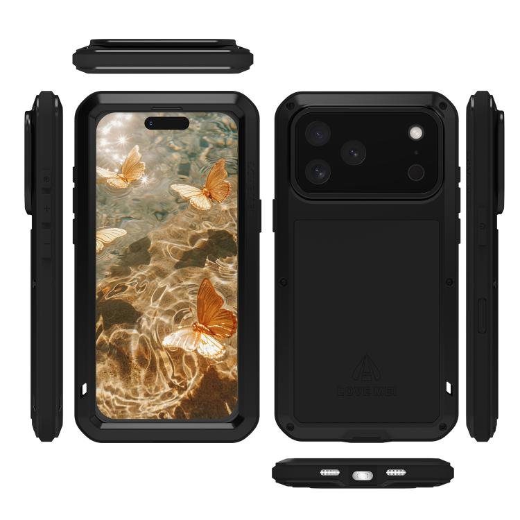 For iPhone 17 Pro Max LOVE MEI Metal Shockproof Life Waterproof Dustproof Phone Case(White) - British D'sire