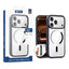 For iPhone 17 Pro Max XDcase JINDUN Clear Cover Independent Metal Button Magnetic Phone Case(Black) - British D'sire