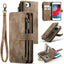 For iPhone SE 2022 / SE 2020 / 8 / 7 / 6 CaseMe - C30 PU + TPU Multifunctional Horizontal Flip Leather Case with Holder & Card Slot & Wallet & Zipper Pocke(Brown) - British D'sire