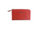 Genuine Full Grain Leather Purse RFID With Ring Detail Red - British D'sire