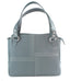 Genuine Soft Leather Handbag With Stitched Detailing Denim - British D'sire