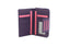 Genuine Soft Leather Purse RFID protection Tab Detail Pink & Purple - British D'sire