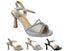 Glitter Diamante Ankle Strap Spool Heel Shoes - Heels - British D'sire