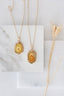 Gold Tone Long Length Mini Raw Yellow Agate Pendant Necklace - Necklaces - British D'sire